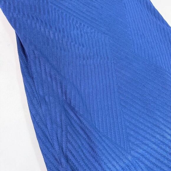 Ming Wang Dress Womens Small Jacquard Textured Royal Blue Sleeveless Bodycon - Picture 2 of 7